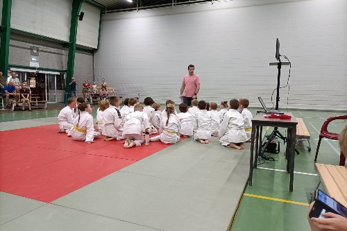 judo mat met kinderen