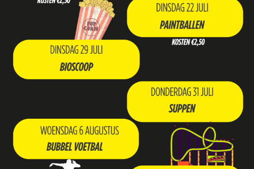 Overzicht zomeractiviteiten