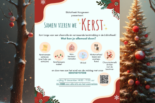 Samen vieren we de kerst bibliotheek in Hoogeveen